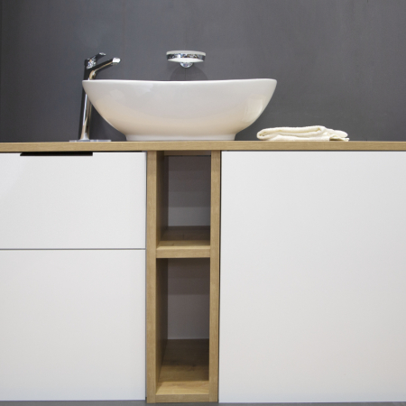 Lavoar pe blat Fluminia Rio Grande, oval, 58 x 37,5 cm, alb [7]