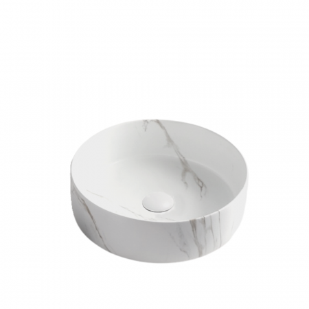 Lavoare - Lavoar pe blat rotund cu efect marmura, Chloe Foglia