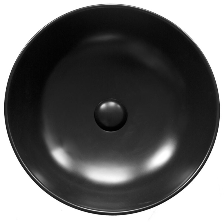 Lavoar pe blat Fluminia Amereta, rotund, 41,5 cm, negru mat [2]