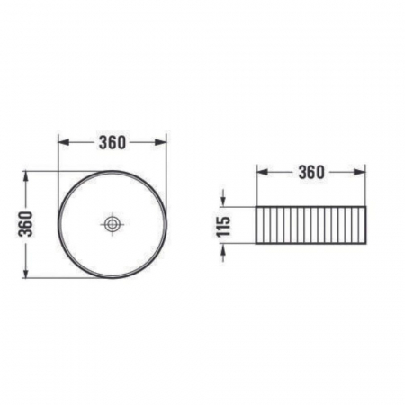 Lavoar rotund pe blat, cu riflaje 3D, alb lucios, Imperial Foglia [6]