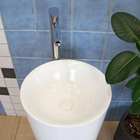 Lavoar stativ, Fluminia, Athos, rotund, 40 cm, alb [4]