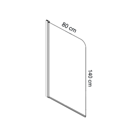 Paravan de cada, Mediterraneo, Round 1, dintr-un singur element, 80 x 140 cm, crom [2]