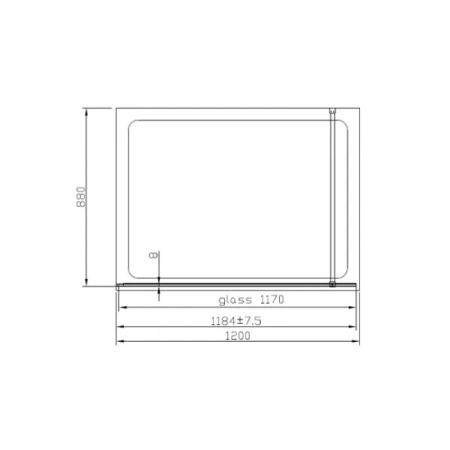 Paravan de duș, Mediterraneo, Foxy Gold, 100 cm, easy clean, profil auriu periat [2]