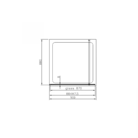 Paravan de duș, Mediterraneo, Foxy Gold, 90 cm, easy clean, profil auriu periat [2]