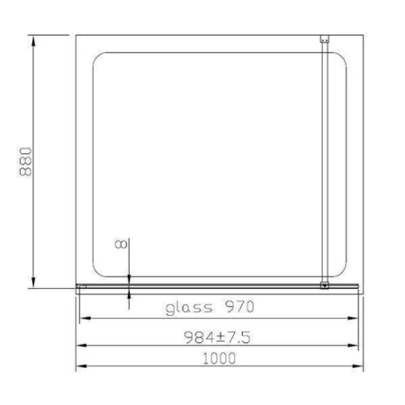 Paravan de dus Walk In , Foxy Black, 80 x 200 cm, easy clean, negru mat [2]