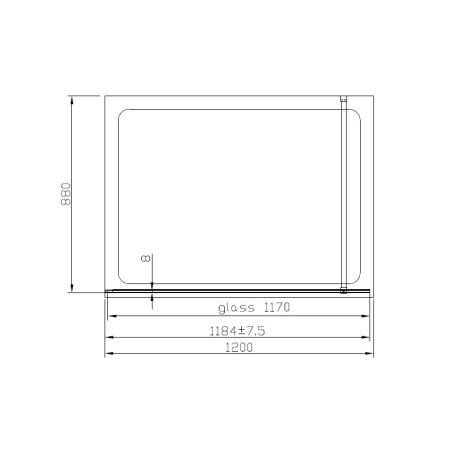 Paravan de dus walk in Mediterraneo, Foxy, 120 x 200 cm, easy clean, crom [2]