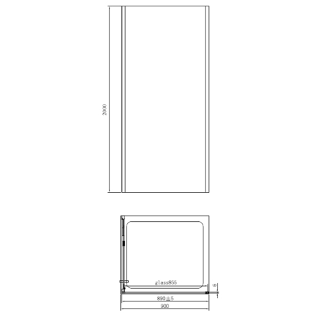 Perete lateral, Mediterraneo, Anda, 90 x 200h cm, crom [2]