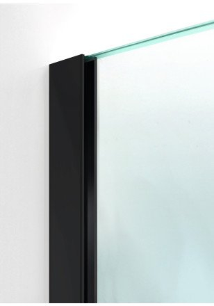 Perete transparent de sticlă 70X195 - Feronerie neagră [2]