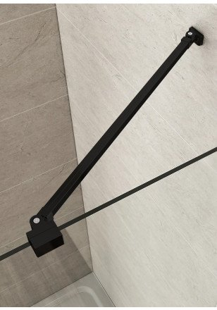 Perete transparent de sticlă 70X195 - Feronerie neagră [3]