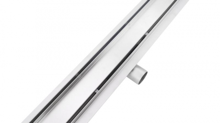 Rigolă de scurgere 2în1, din oțel inoxidabil, cu grilă reversibilă, 80cm - crom [1]