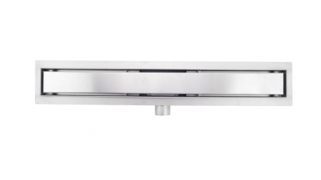 Rigolă de scurgere 2în1, din oțel inoxidabil, cu grilă reversibilă, 80cm - crom [3]