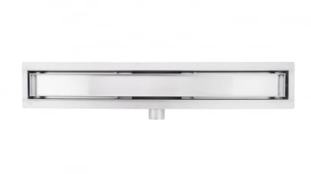 Cabine de dus - Rigolă de scurgere 2în1, din oțel inoxidabil, cu grilă reversibilă, 80cm - crom