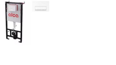 Seturi rezervoare wc incastrate cu clapeta actionare - Set rezervor WC încastrat Alca Proiecte cu clapetă M570 albă