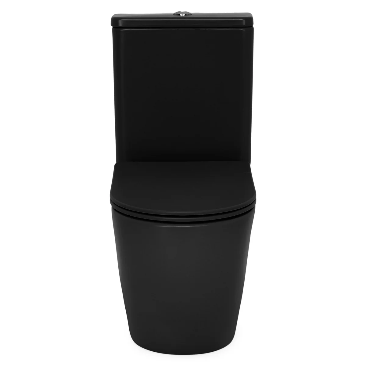 Set vas wc stativ rimless negru mat Foglia Oslo cu rezervor si capac soft close inclus [3]