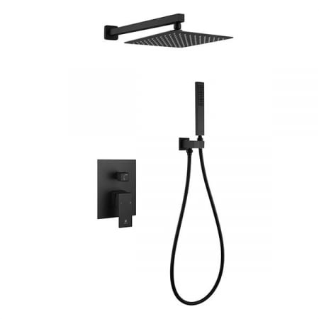 Sisteme de dus incastrate - Sistem duș complet ROCKFIELD, cu montaj încastrat în perete - negru