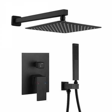 Sistem duș complet ROCKFIELD, cu montaj încastrat în perete - negru [1]