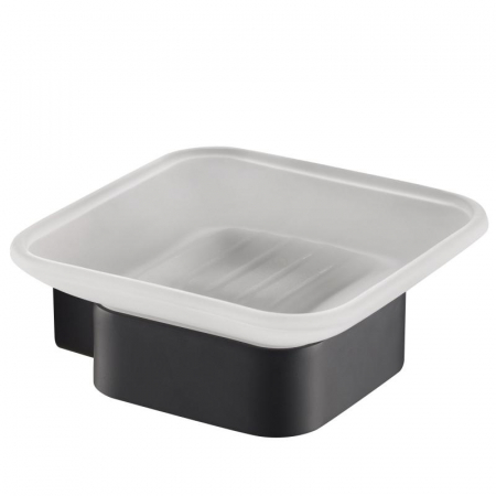 Accesorii pentru baie - Suport săpun negru mat MONO – oțel inoxidabil, 25×35 mm