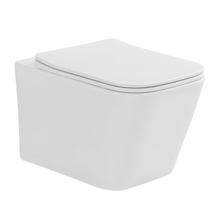 Vase WC - Vas WC suspendat Fluminia Pisa Tornado, cu capac soft close și spălare Tornado Flush, alb