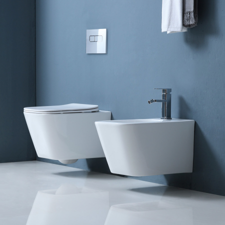 Vas WC suspendat Fluminia Pisa Tornado, cu capac soft close și spălare Tornado Flush, alb [3]