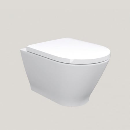 Obiecte sanitare - Vas WC VERMONT Rimless, Suspendat – Alb Lucios