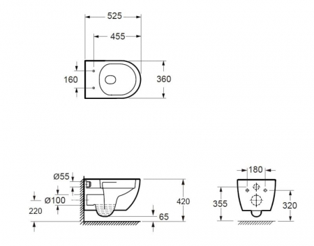 Vas WC vortex, rimless, suspendat, ARIZONA - Alb Lucios [2]