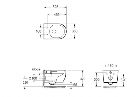 Vas WC Vortex, Rimless, Suspendat, KANSAS – Alb Lucios [1]