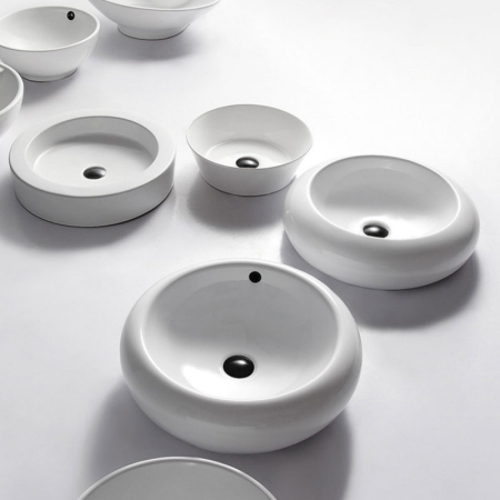 Ventil Fluminia fără preaplin, capac ceramic, negru lucios [1]