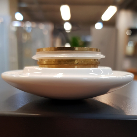 Ventil Fluminia fără preaplin, capac ceramic, alb [1]