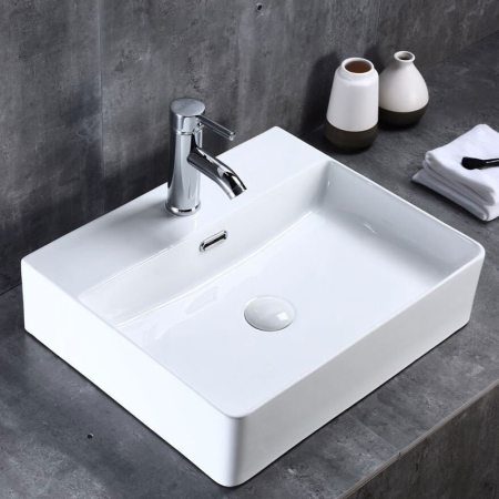 Ventil Fluminia fără preaplin, capac ceramic, alb [3]