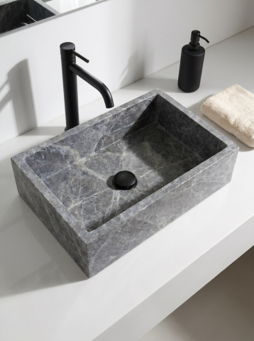 Baie - Chiuvetă baie GREY POLISHED MARBLE SINK