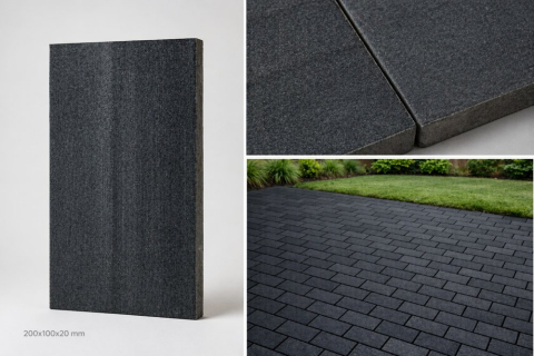Pavaj - Granit Absolute Black Flamed