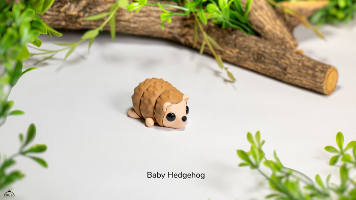 Figurină Decorativă "Baby Hedgehog" Imprimată 3D | Arici Mic de Colecție | Ornament Birou & Grădină [2]