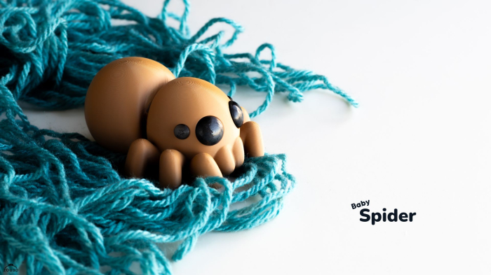 Figurină Articulată "Baby Spider" Imprimată 3D | Păianjen Flexi Fidget | Decor Halloween & Birou [4]