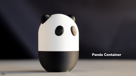 Decoratiuni - Recipient "Panda Container" Imprimat 3D | Cutie Depozitare Decorativă Panda | Cadou Iubit de Animale