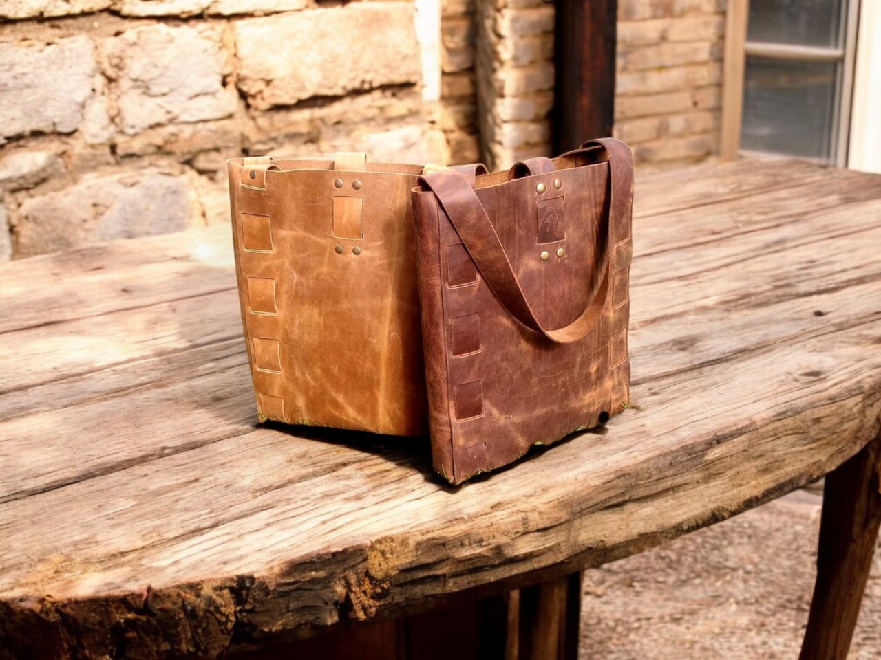 Geantă tote din piele naturală full-grain –Artiss Corium [2]