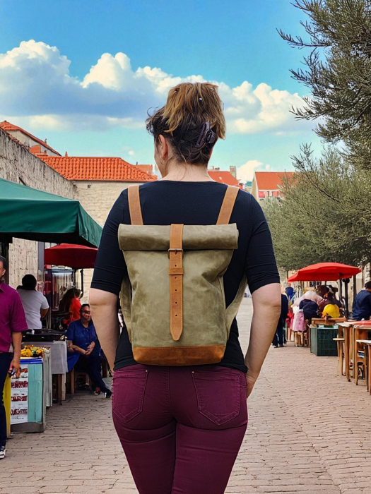 Rucsac din piele naturală – Design vintage și funcționalitate premium [7]