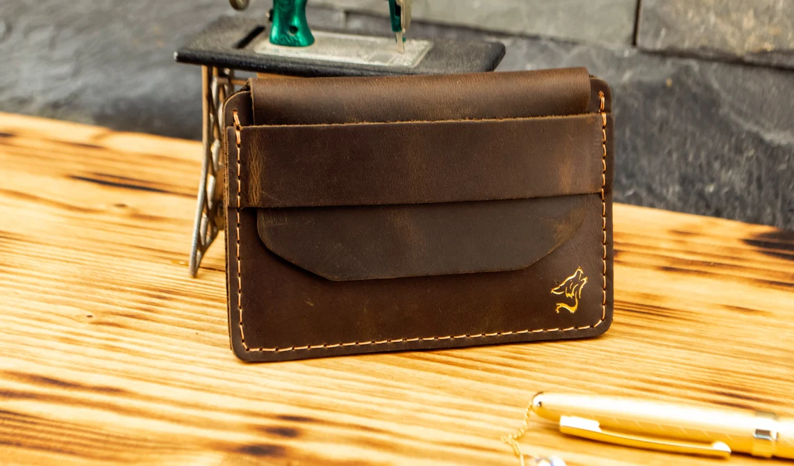 Portofele - Portcard clapeta din piele naturală full-grain pentru carduri – Artiss Corium