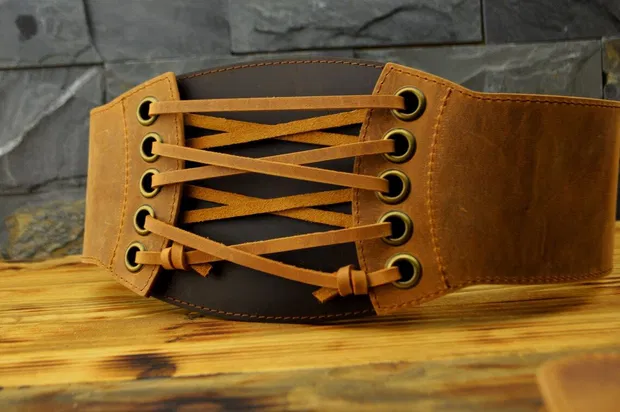 Curea corset lată din piele full-grain pentru femei – Artiss Corium [1]