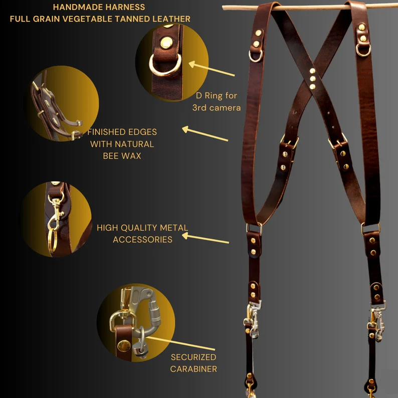 Accesorii fotografi - Curea foto handmade din piele naturală – DSLR & Mirrorless | Artiss Corium
