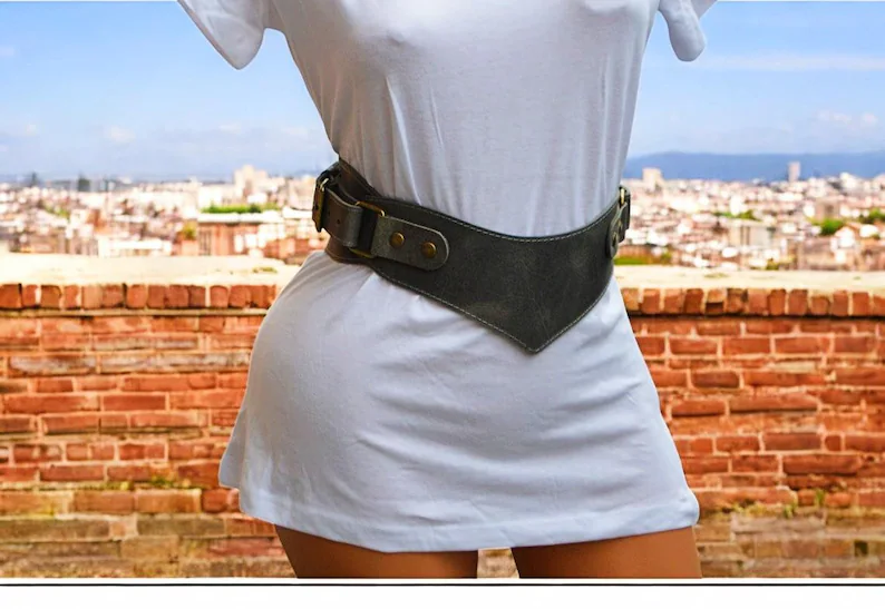 Curea dubla tip corset piele -Artiss Corium [2]