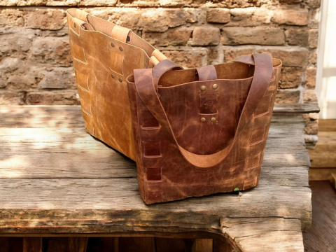 Geantă tote din piele naturală full-grain –Artiss Corium [3]