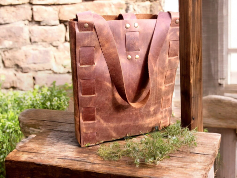 Geantă tote din piele naturală full-grain –Artiss Corium [6]