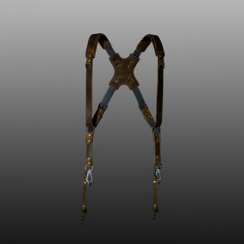 Accesorii fotografi - Ham dublu pentru fotografi piele Crazy Horse