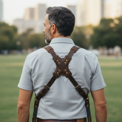 Ham dublu pentru fotografi piele Crazy Horse [7]