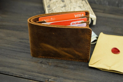 Portofel din piele naturală Crazy Horse – durabil, compact, autentic – Artiss Corium [2]