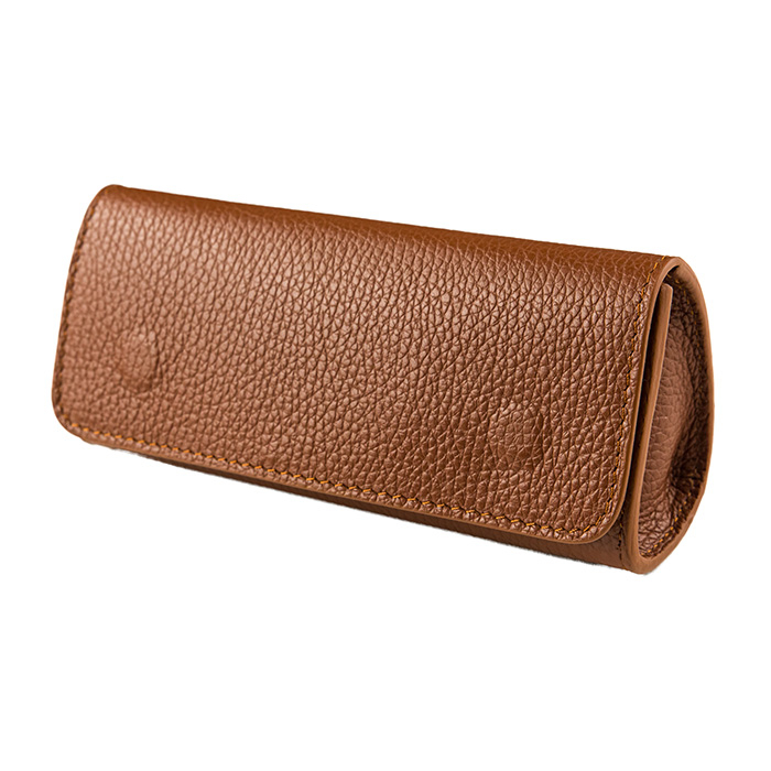 Etui ochelari, piele naturală, închidere cu magnet, maro [2]