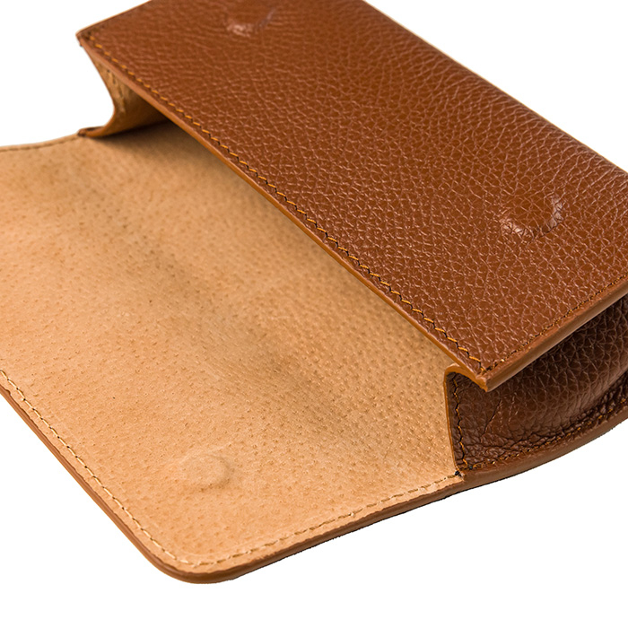 Etui ochelari, piele naturală, închidere cu magnet, maro [4]