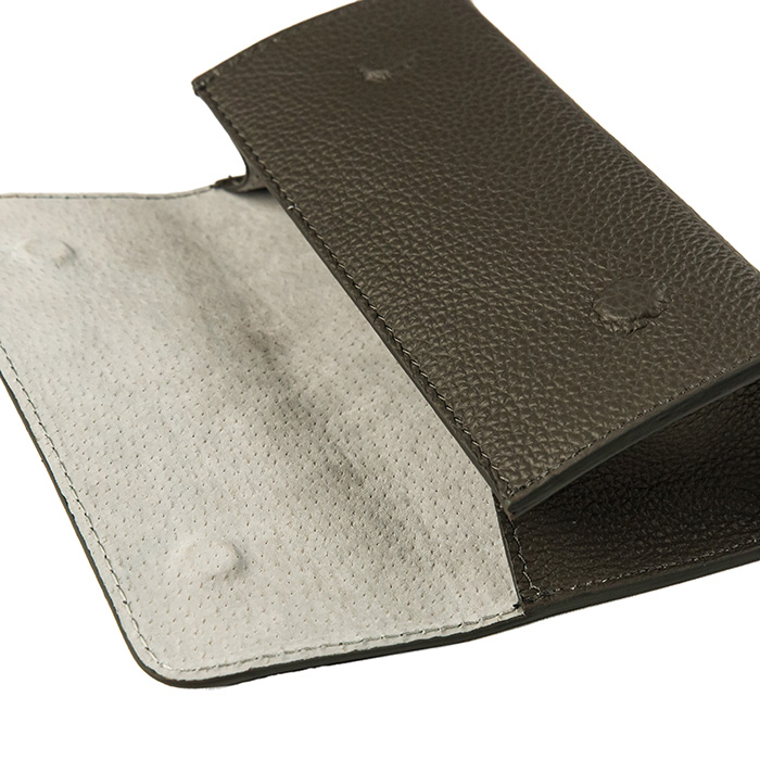 Etui ochelari, piele naturală, închidere cu magnet, antracit [4]