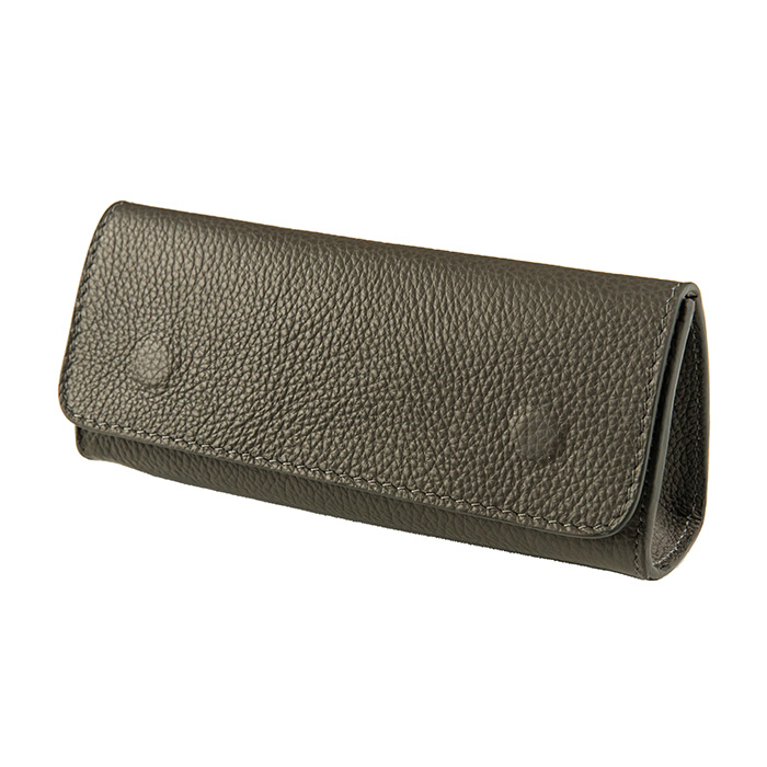 Etui ochelari, piele naturală, închidere cu magnet, antracit [2]