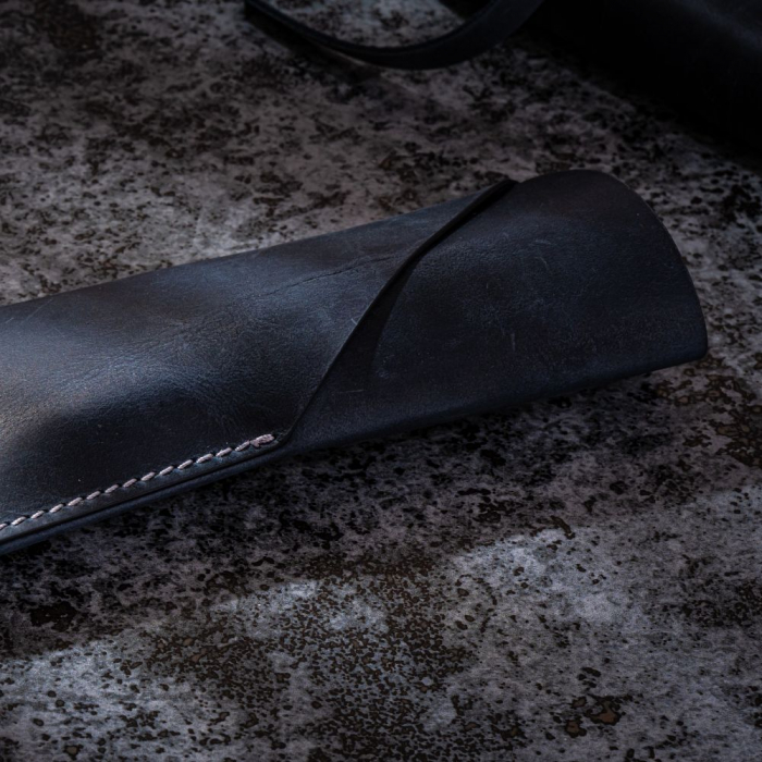 Etui ochelari Vintage II, piele naturală, albastru [2]